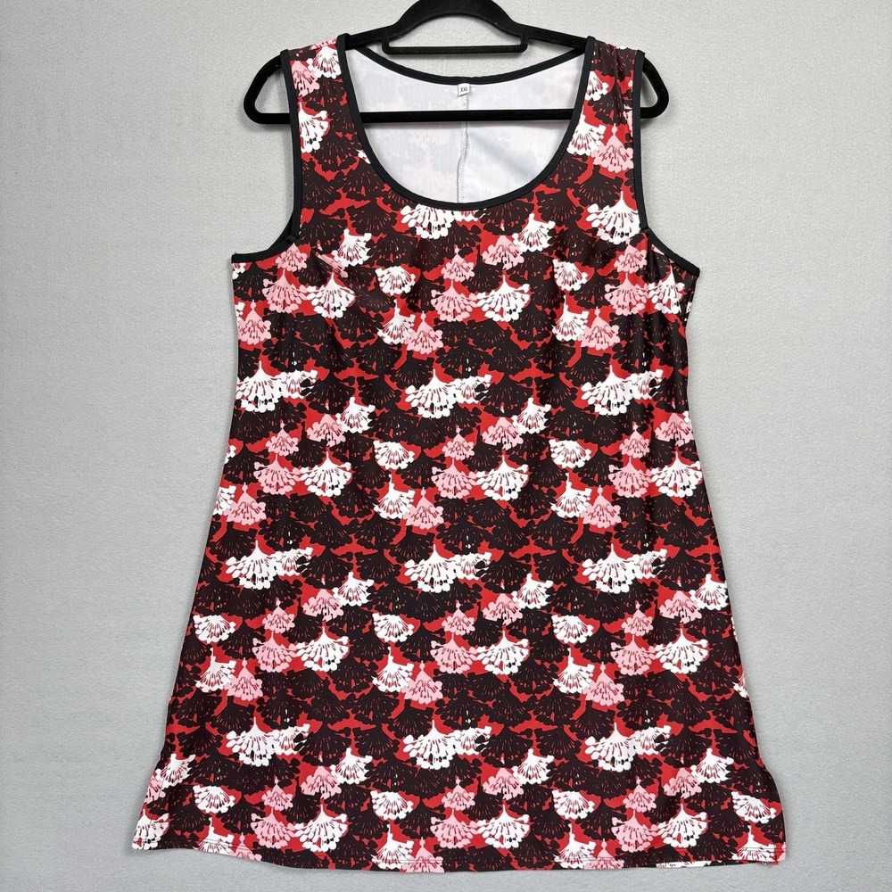 Nuu Muu Running Cycling Dress XXL Floral‎ Back Pocket Shift Athleisure USA Made